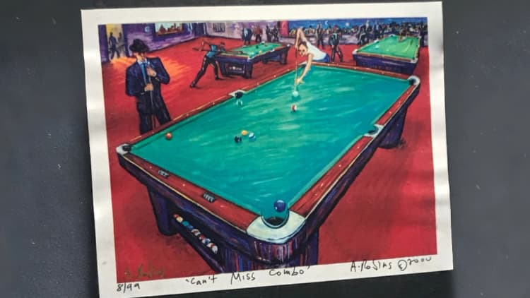 Billiard Art by Arthur Robins “CAN’T MISS COMBO”